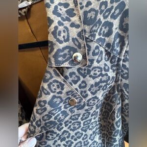Gorgeous Faux‎ Leather Leopard Print Jacket. Philosophy 1X NEW